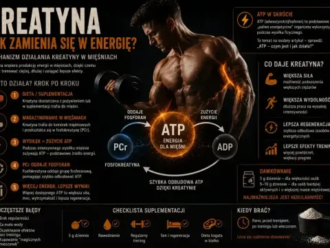 Kreatyna - Z czym łączyć? Proste schematy dla siły i masy