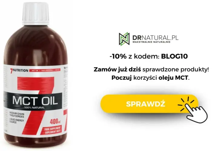 Butelka oleju MCT 100% naturalnego, idealnego na diecie keto. Poczuj korzyści oleju MCT!