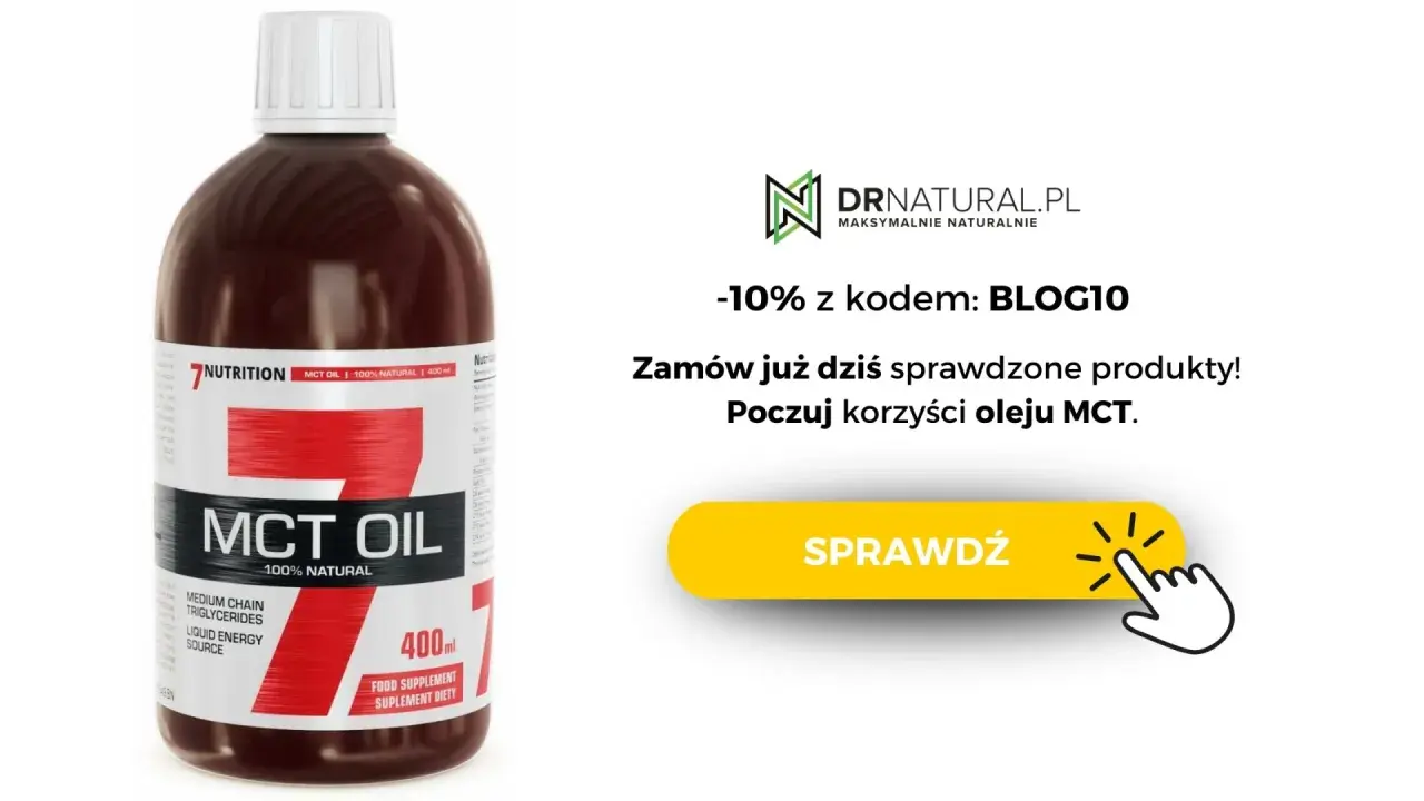 Butelka oleju MCT 100% naturalnego, idealnego na diecie keto. Poczuj korzyści oleju MCT!