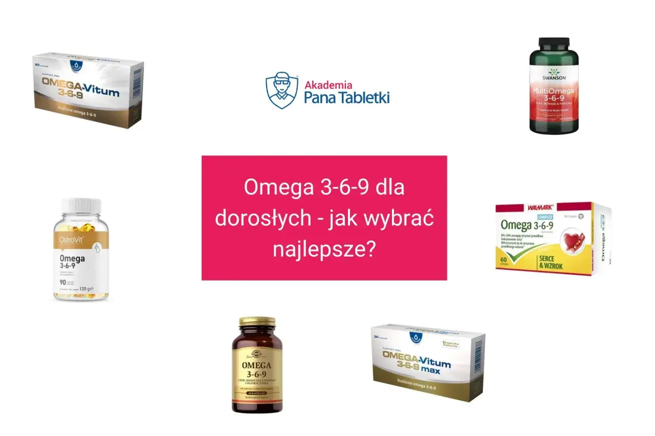 Różne suplementy diety Omega 3-6-9, w tym Swanson MultiOmega, OstroVit i Omega-Vitum. Szukasz, jaki olej ma najwięcej omega 3?